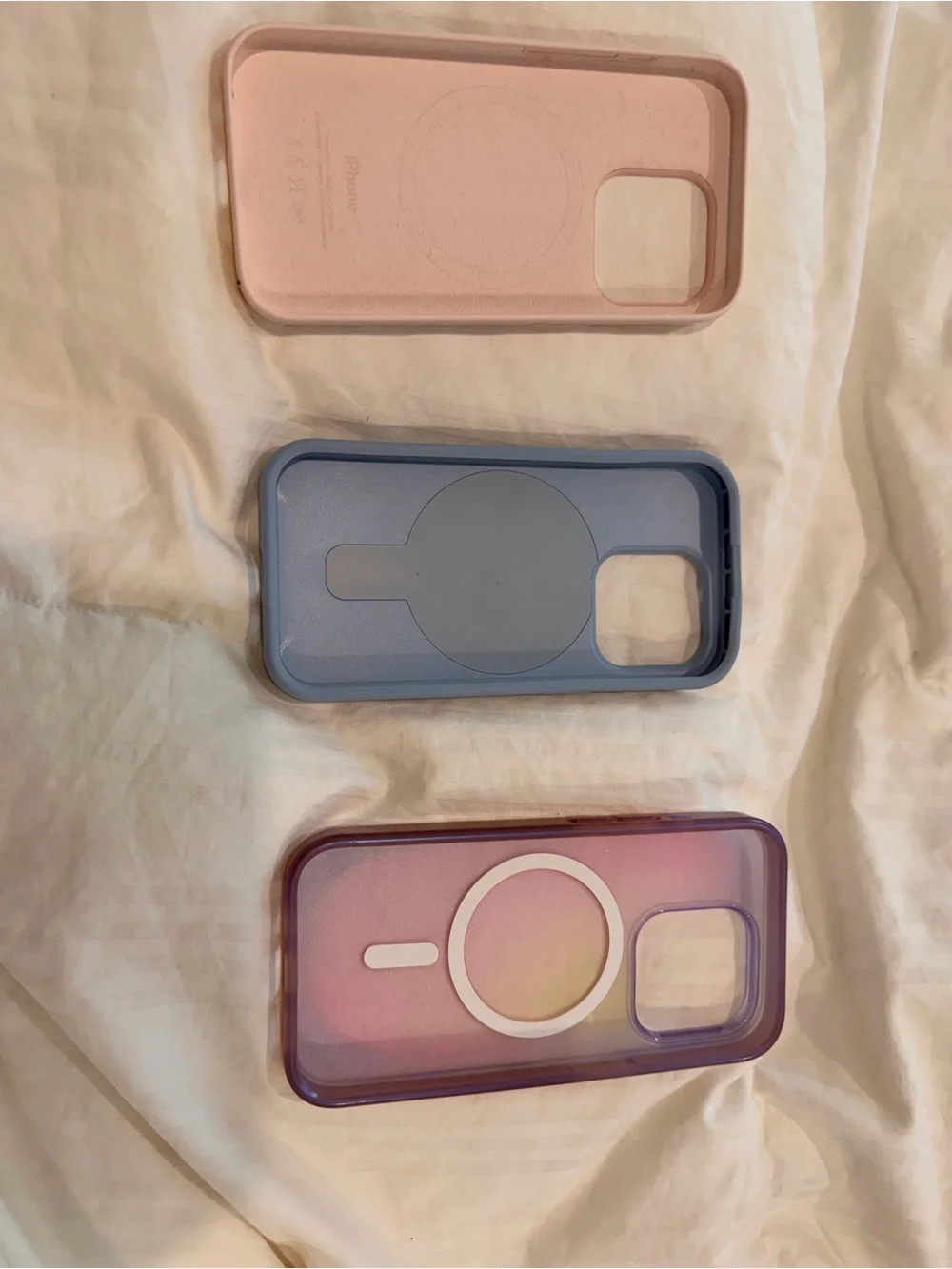 Pink & Blue MagSafe-Compatible Phone Case Bundle iPhone 15 Pro